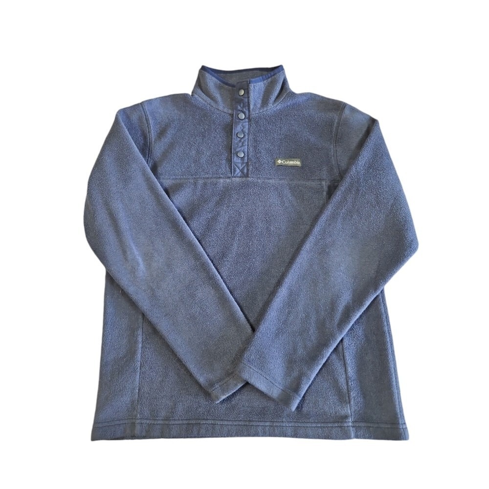 Columbia Men's Blue‎ 1/4 Button Pullover Fleece Size Small